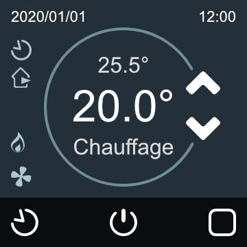 Eynrj - Home interface of a heating module